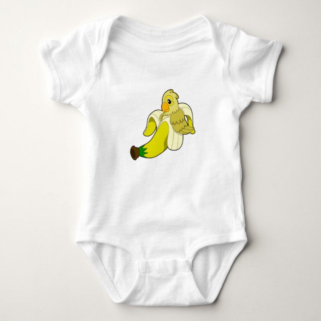 Body Para Bebê Papagaio com Banana (Frente)