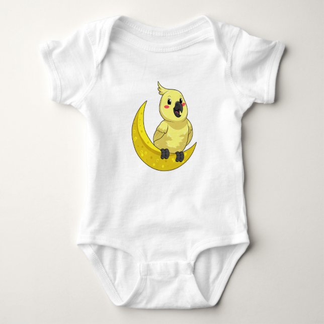 Body Para Bebê Papagaio com Lua (Frente)