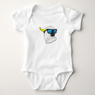 Body Para Bebê Papagaio com óculos escuros