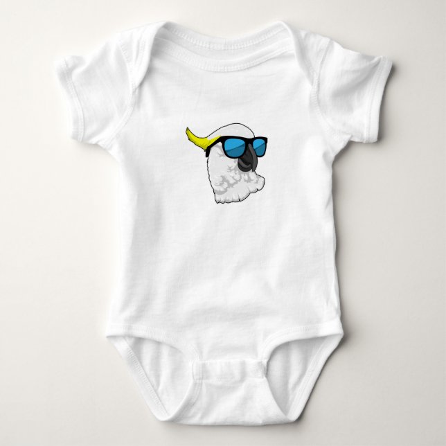 Body Para Bebê Papagaio com óculos escuros (Frente)