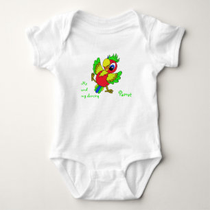 Body Para Bebê Papagaio engraçado colorido