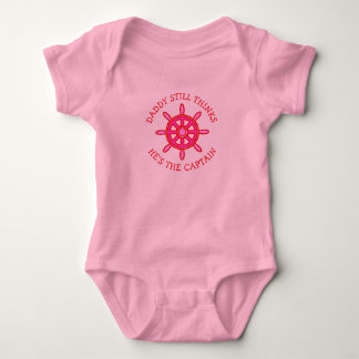 Body Para Bebê Papai acha que ele é o Capitão Bebê Divertido
