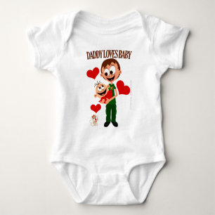 Body Para Bebê Papai Ama Bebê - Corpos de Bebê 01 - Branco