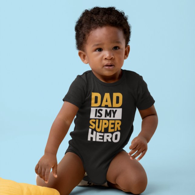 Body Para Bebê Papai É Meu Super Herói (Criador carregado)