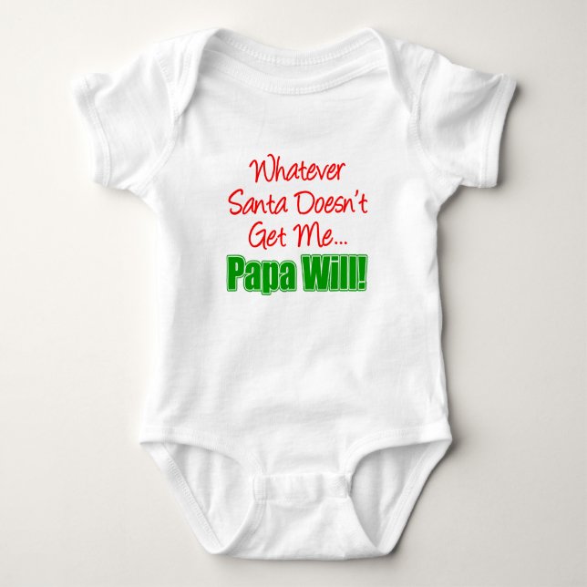 Body Para Bebê Papai Melhor Que Papai Noel (Frente)