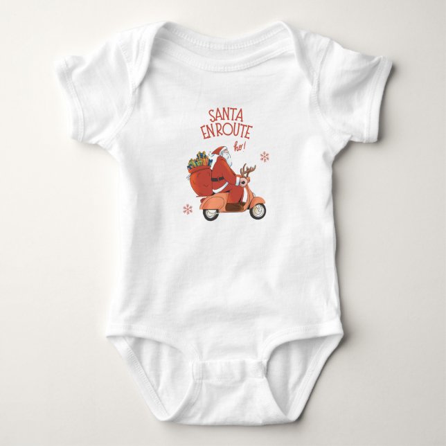 Body Para Bebê Papai Noel a caminho (Frente)