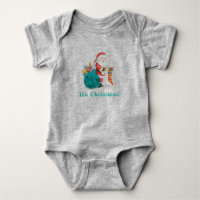 papai noel bonito com o bebê do Natal dos
