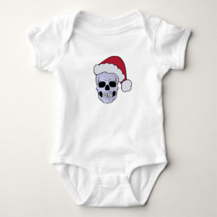 Body Para Bebê Papai Noel Caveira Feliz Natal