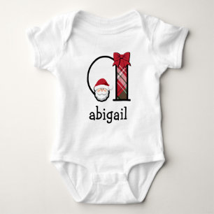 Body Para Bebê Papai noel de Xadrez de Natal Bodô inicial