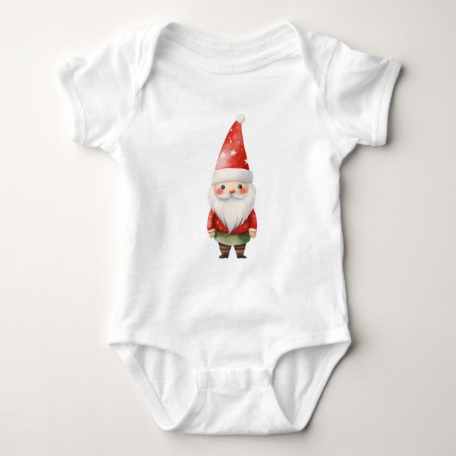 Body Para Bebê Papai Noel, Elfo de Natal (Frente)