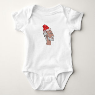 Body Para Bebê Papai Noel está olhando