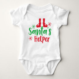 Body Para Bebê Papai noel Helper, Calçados Elf, Flocos de neve, N