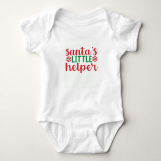 Body Para Bebê "Papai noel Helper" com um bebê fofo