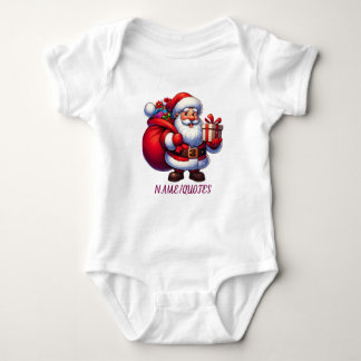 Body Para Bebê Papai Noel Natal Fofo