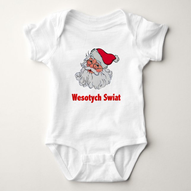 Body Para Bebê Papai Noel polonês #2 (Frente)