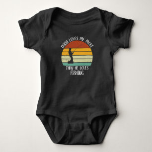 Body Para Bebê Papai Querido Me Ama Mais Do Que Ama A Pesca