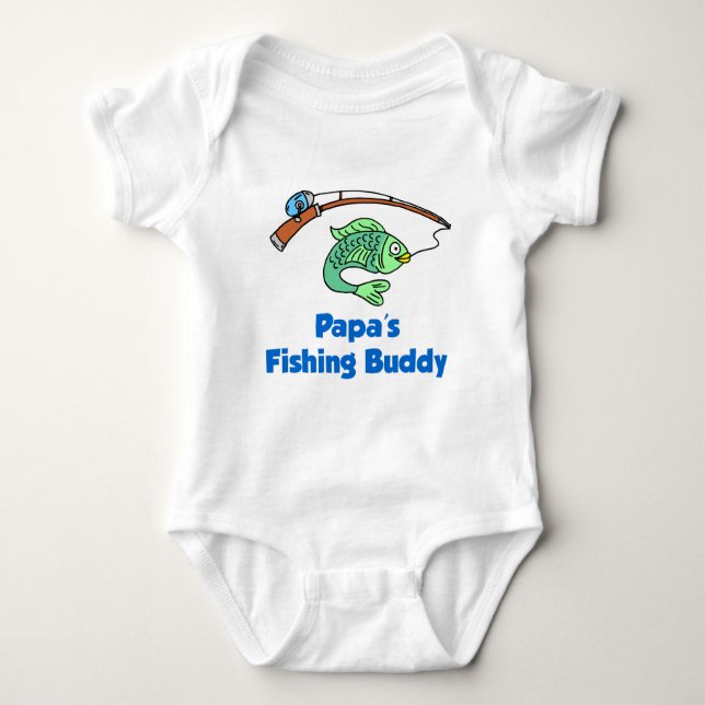 Body Para Bebê Papai's Fisheries Buddy (Frente)