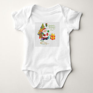 Body Para Bebê Papais noeis de Natal Roupa de cama para crianças