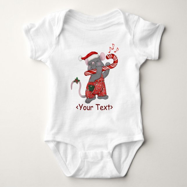 Body Para Bebê Papais noeis de sintonização do mouse (Frente)
