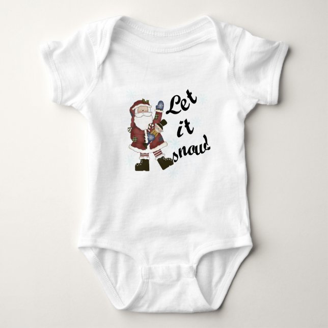 Body Para Bebê Papais noeis Deixam-na Neve T-shirts e presentes (Frente)