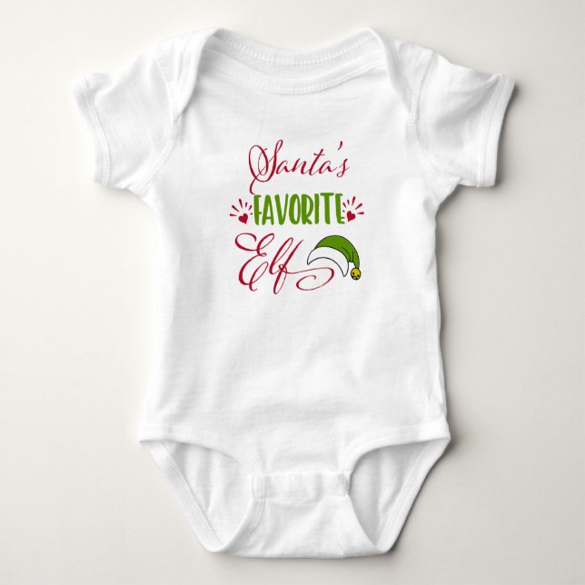 Body Para Bebê Papais noeis Favoritos Elf Baby Bodydress (Frente)