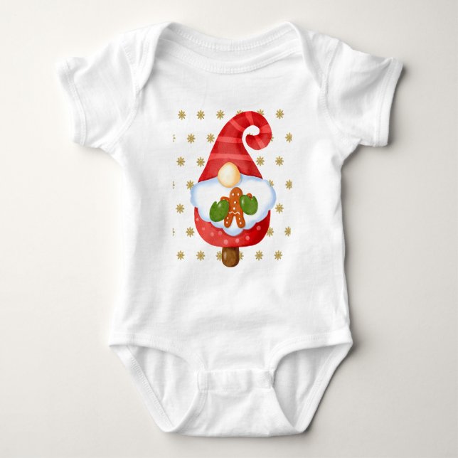 Body Para Bebê Papais noeis Gnomo (Frente)