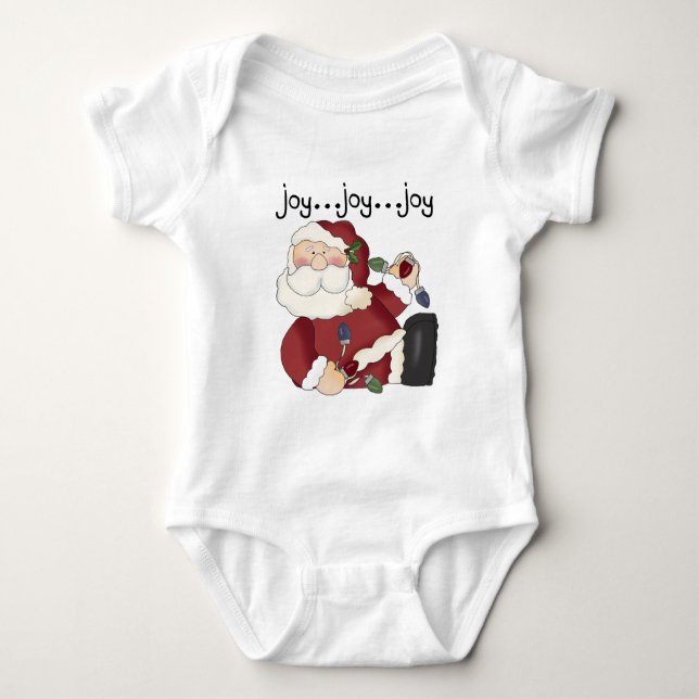 Body Para Bebê Papais noeis Joy T-shirts e presentes (Frente)