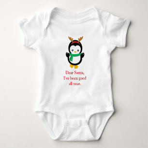 Body Para Bebê Papais noeis que eu fui bom pinguim, bom Natal