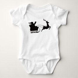 Body Para Bebê Papais noeis Sleigh e Reindeer
