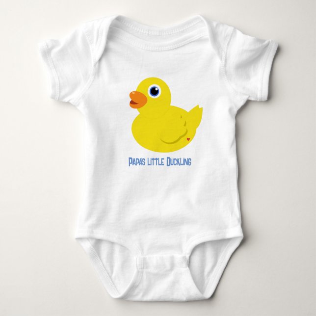 Body Para Bebê Papa's little Duckling (Blue) Baby Bodysuit (Frente)