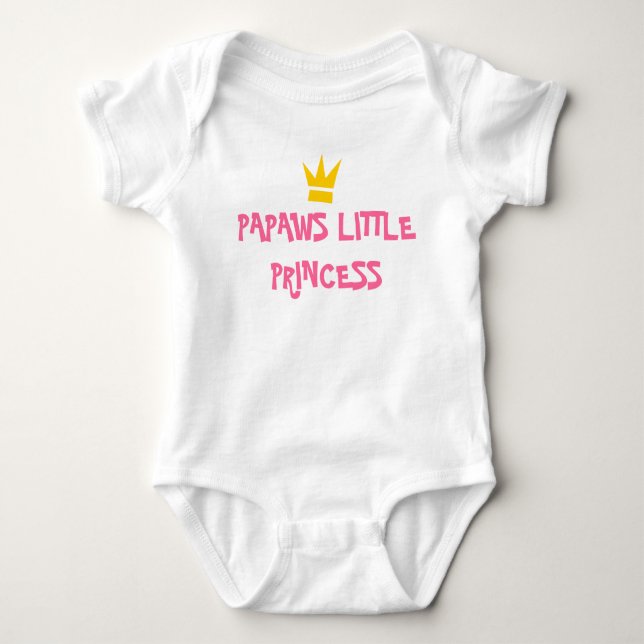 BODY PARA BEBÊ PAPAWS PEQUENA PRINCESA ONEPIECE (Frente)