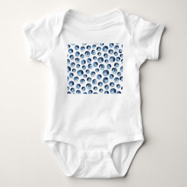 Body Para Bebê Papel de parede sem costura com aquarela desenhada (Frente)