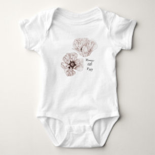 Body Para Bebê Papoula Ilustrada