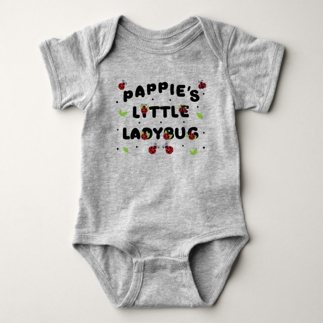 Body Para Bebê Pappie's Little Ladybug - Fofo  (Frente)
