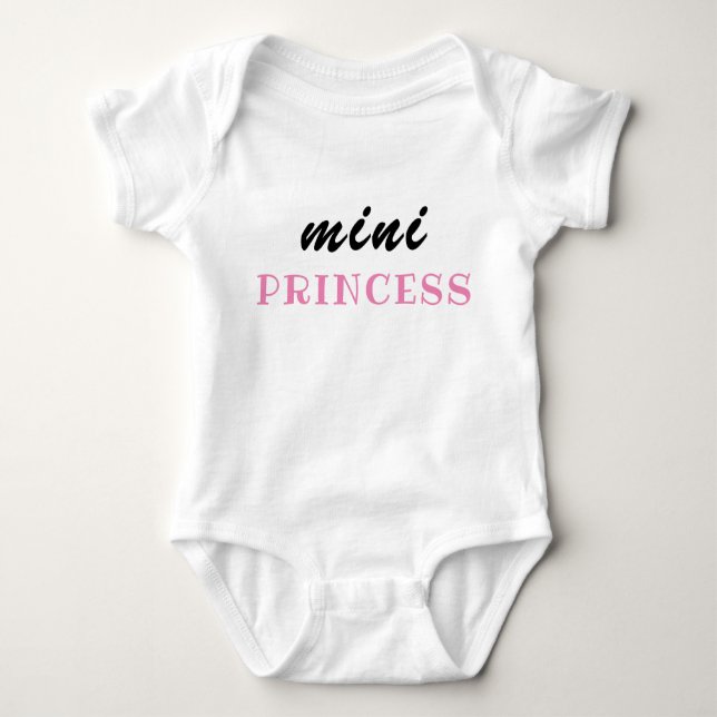 Body Para Bebê Para a mini princesa, presente de bebê, engraçado (Frente)