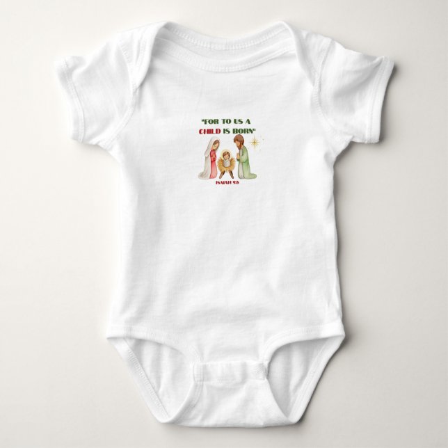 Body Para Bebê Para Nós um Filho Nos é Dado (Frente)