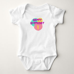 Body Para Bebê Parabéns 1 ano