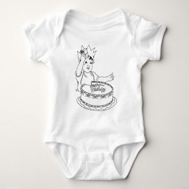 Body Para Bebê Parabéns Toddler Shirt (Frente)