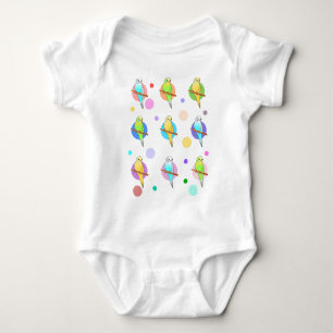 Body Para Bebê Parakeets & teste padrão de bolinhas