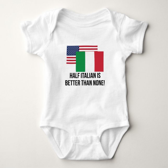 Body Para Bebê Parcialmente italiano é melhor do que nenhuns (Frente)