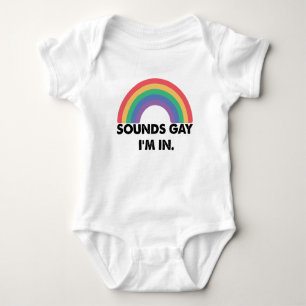 Body Para Bebê Parece Gay Estou No Mês do Orgulho Gay Colorido
