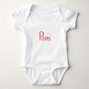 Body Para Bebê PARIS Bonjour (Olá)