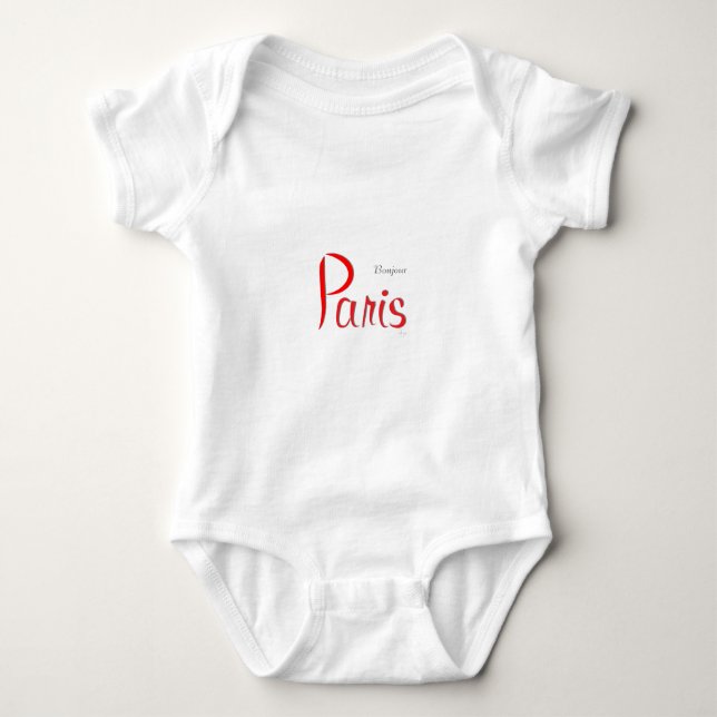 Body Para Bebê PARIS Bonjour (Olá) (Frente)