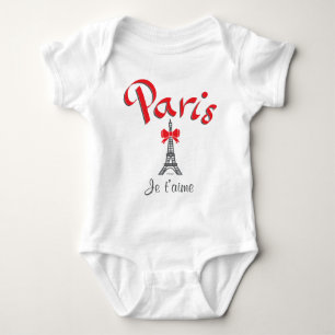 Body Para Bebê Paris, França Je t'aime, Amo você Torre Eiffel