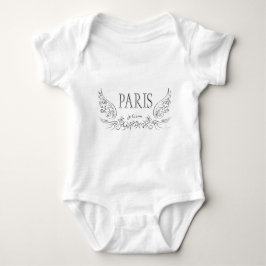 Body Para Bebê PARIS Je t'aime (eu te amo)