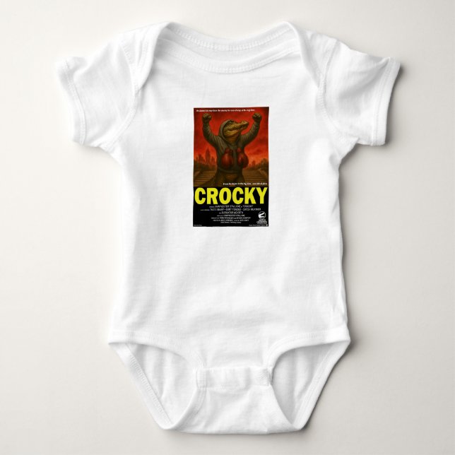 Body Para Bebê Paródia de Filme Clássico Crocky (Frente)