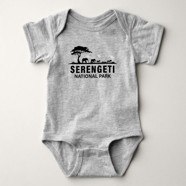 Body Para Bebê Parque Nacional Serengeti Tanzânia (Frente)