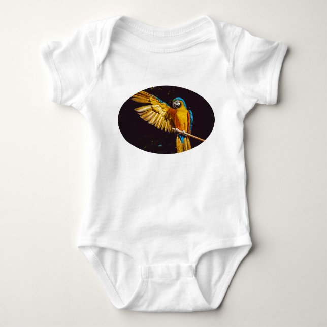 Body Para Bebê Parrot Out Stretch Wing (Frente)