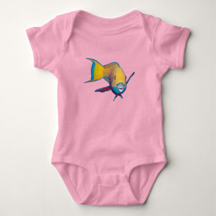 Body Para Bebê Parrotfish - Design abstrato - Corte da foto