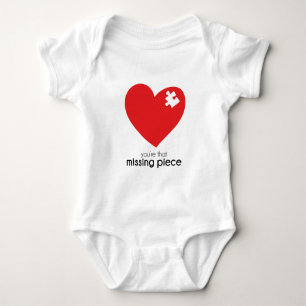 Body Para Bebê Parte faltante de meu coração